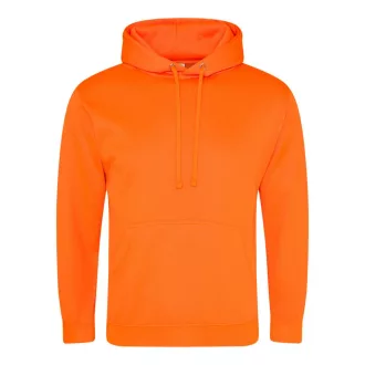  Just Hoods  élénk színű unisex kapucnis pulóver AWJH004, Electric Orange-S