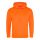 Just Hoods  élénk színű unisex kapucnis pulóver AWJH004, Electric Orange-S