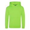Just Hoods Gyerek  élénk színű kapucnis  pulóver AWJH004J, Electric Green-7/8