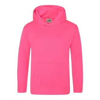   Just Hoods Gyerek  élénk színű kapucnis  pulóver AWJH004J, Electric Pink-5/6