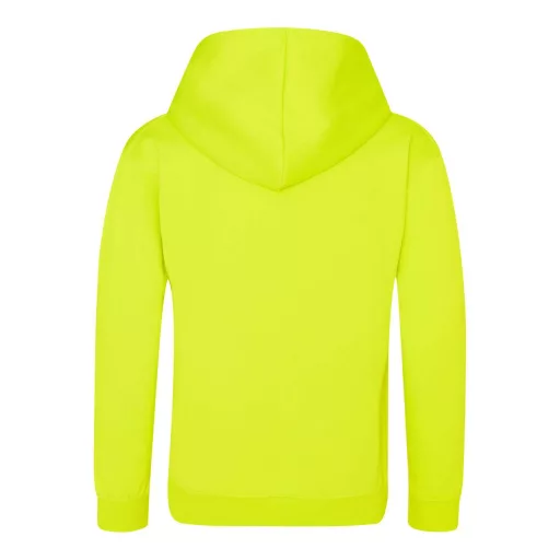 Just Hoods Gyerek  élénk színű kapucnis  pulóver AWJH004J, Electric Yellow-12/13