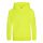 Just Hoods Gyerek élénk színű kapucnis pulóver AWJH004J, Electric Yellow-7/8