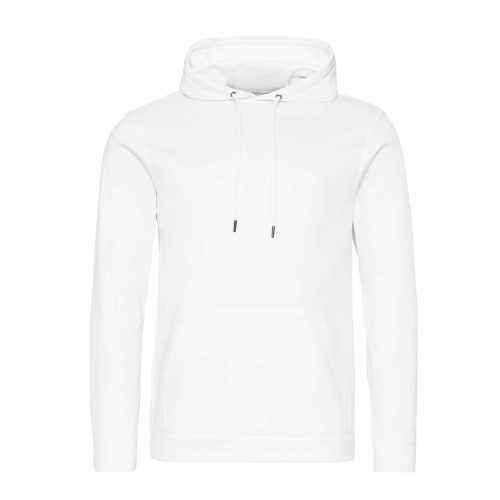 Just Hoods Uniszex poliészter sport kapucnis pulóver AWJH006, Arctic White-S