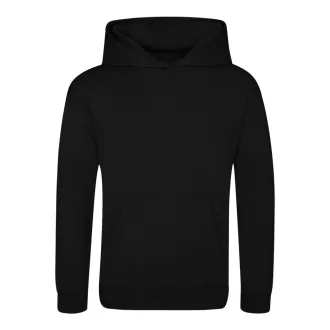   Just Hoods Gyerek poliészter sport kapucnis pulóver AWJH006J, Jet Black-XS