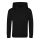 Just Hoods Gyerek poliészter sport kapucnis pulóver AWJH006J, Jet Black-XS