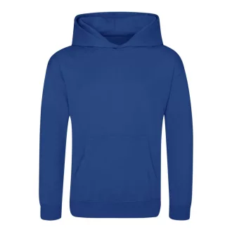   Just Hoods Gyerek poliészter sport kapucnis pulóver AWJH006J, Royal Blue-XS