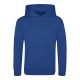 Just Hoods Gyerek poliészter sport kapucnis pulóver AWJH006J, Royal Blue-XS