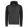 Just Hoods Uniszex raglános kétszínű kapucnis pulóver AWJH009, Charcoal Grey/Jet Black-L