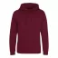 Just Hoods Uniszex laza szabású kapucnis pulóver, zseb nélkül AWJH011, Burgundy-L