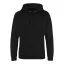 Just Hoods Uniszex laza szabású kapucnis pulóver, zseb nélkül AWJH011, Jet Black-L