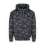 Just Hoods Uniszex terpmintás kapucnis pulóver AWJH014, Black Camo-S