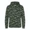Just Hoods Uniszex terpmintás kapucnis pulóver AWJH014, Green Camo-2XL