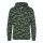 Just Hoods Uniszex terpmintás kapucnis pulóver AWJH014, Green Camo-XS