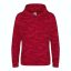 Just Hoods Uniszex terpmintás kapucnis pulóver AWJH014, Red Camo-S