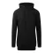 Just Hoods Női hosszított szabású kapucnis pulúver AWJH015, Jet Black-M