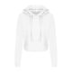 Just Hoods rövid derkú Női kapucnis pulóver AWJH016, Arctic White-L