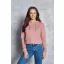 Just Hoods rövid derkú Női kapucnis pulóver AWJH016, Dusty Pink-XL
