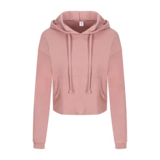   Just Hoods rövid derkú Női kapucnis pulóver AWJH016, Dusty Pink-XXS
