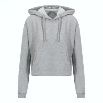   Just Hoods rövid derkú Női kapucnis pulóver AWJH016, Heather Grey-XS