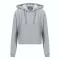 Just Hoods rövid derkú Női kapucnis pulóver AWJH016, Heather Grey-XS