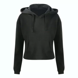   Just Hoods rövid derkú Női kapucnis pulóver AWJH016, Jet Black-XS