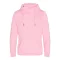 Just Hoods Uniszex keresztbe vart nyakú, vastag kapucnis pulóver AWJH021, Baby Pink-XS
