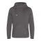 Just Hoods Uniszex keresztbe vart nyakú, vastag kapucnis pulóver AWJH021, Charcoal-L