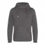 Just Hoods Uniszex keresztbe vart nyakú, vastag kapucnis pulóver AWJH021, Charcoal-S