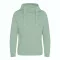 Just Hoods Uniszex keresztbe vart nyakú, vastag kapucnis pulóver AWJH021, Dusty Green-XS