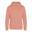 Just Hoods Uniszex keresztbe vart nyakú, vastag kapucnis pulóver AWJH021, Dusty Pink-2XL