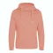 Just Hoods Uniszex keresztbe vart nyakú, vastag kapucnis pulóver AWJH021, Dusty Pink-XS