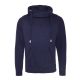 Just Hoods Uniszex keresztbe vart nyakú, vastag kapucnis pulóver AWJH021, Oxford Navy-XS