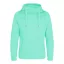 Just Hoods Uniszex keresztbe vart nyakú, vastag kapucnis pulóver AWJH021, Peppermint-XS