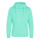 Just Hoods Uniszex keresztbe vart nyakú, vastag kapucnis pulóver AWJH021, Peppermint-XS