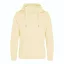 Just Hoods Uniszex keresztbe vart nyakú, vastag kapucnis pulóver AWJH021, Vanilla Milkshake-S
