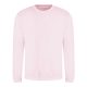 Just Hoods Uniszex hagyományos szabású kereknyakú pulóver AWJH030, Baby Pink-4XL