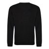 Just Hoods Uniszex hagyományos szabású kereknyakú pulóver AWJH030, Black Smoke-S
