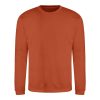 Just Hoods Uniszex hagyományos szabású kereknyakú pulóver AWJH030, Burnt Orange-2XL