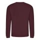 Just Hoods Uniszex hagyományos szabású kereknyakú pulóver AWJH030, Burgundy-XL