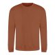 Just Hoods Uniszex hagyományos szabású kereknyakú pulóver AWJH030, Caramel Latte-XS