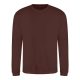 Just Hoods Uniszex hagyományos szabású kereknyakú pulóver AWJH030, Chocolate Fudge Brownie-L