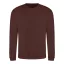 Just Hoods Uniszex hagyományos szabású kereknyakú pulóver AWJH030, Chocolate Fudge Brownie-M