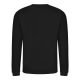 Just Hoods Uniszex hagyományos szabású kereknyakú pulóver AWJH030, Deep Black-3XL