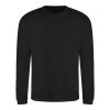 Just Hoods Uniszex hagyományos szabású kereknyakú pulóver AWJH030, Deep Black-4XL