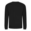 Just Hoods Uniszex hagyományos szabású kereknyakú pulóver AWJH030, Deep Black-XL