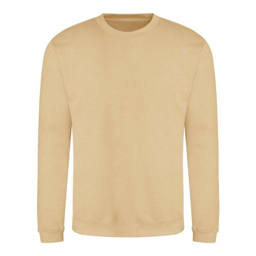 Just Hoods Uniszex hagyományos szabású kereknyakú pulóver AWJH030, Desert Sand-M