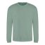 Just Hoods Uniszex hagyományos szabású kereknyakú pulóver AWJH030, Dusty Green-XS