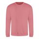 Just Hoods Uniszex hagyományos szabású kereknyakú pulóver AWJH030, Dusty Rose-XL
