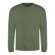 Just Hoods Uniszex hagyományos szabású kereknyakú pulóver AWJH030, Earthy Green-L
