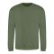 Just Hoods Uniszex hagyományos szabású kereknyakú pulóver AWJH030, Earthy Green-XS